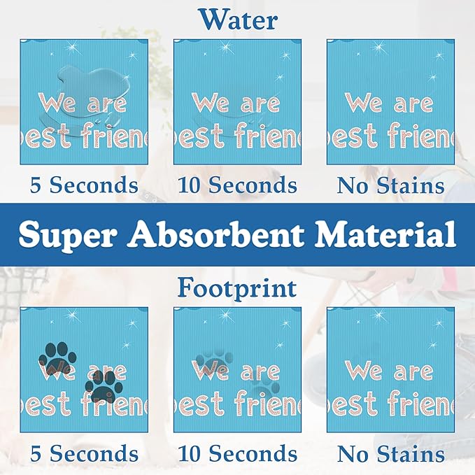 Cat Paw Pet Feeding Mat–Christmas Stocking Quick Dry Absorbent Dog Cat Food Mat, Non Slip Waterproof Bowl Placemat for Messy Eaters, Pet Accessories for Floors 12"x20"