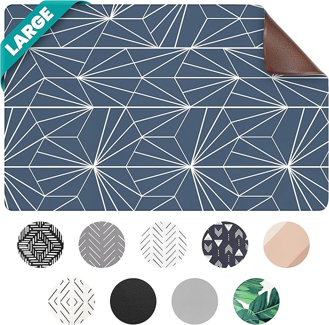 NALALAS Large Dog Mat for Food and Water, Cat Feeding Mat | Large Waterproof Dog Bowl Mat | Non-Slip Pet Food Mat for Floors | Pet Mats for Food and Water | Easy to Clean