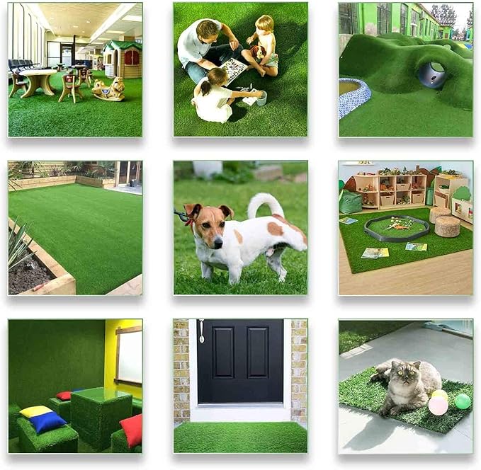 ALTRUISTIC Artificial Grass 4FTX6FT(24 Square Feet), Realistic Fake Grass Deluxe Turf Synthetic Thick Lawn Pet Turf, 1 3/8” Height, Outdoor Decor, Customized