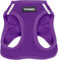 Best Pet Supplies Voyager Step-in Air Harness - All Weather Mesh, Reflective, No Pull Harness for Dogs, Cats - Secure with Hook & Loop Fastener, Buckle, Double D-Rings - Purple, XL