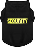 Discover Cozy Cotton Canine Wear: Soft, Lightweight, and Breathable Dog Shirt Vest with Eye-Catching Graphics(Security), Keeping Your Furry Friend Warm and Comfy! Black XL
