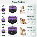 Love's cabin Pet Puppy Dog Playpen, Small Dog Tent Crates Cage Indoor/Outdoor, Portable Playpen for Cat, Foldable Pop Up Dog Kennel Playpen with Carring Case, Removable Zipper Top, Purple