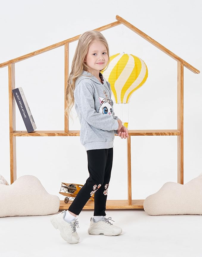 Toddler Baby Girls Clothes Long-sleeve Tie Dye Hoodie Sweatshirt Pants Hooded Outfit Set
