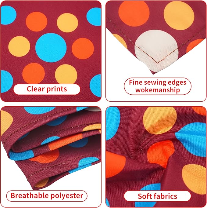 30 Pack Large Polka Dot Dog Bandanas Stitch Dog Bandana Bulk Reversible Print One Side XXL Polyester Scarves Party Grooming L