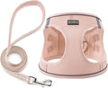 Dog Harness with Leash Set, No Pull Adjustable Reflective Step-in Puppy Pet Vest Harnesses for Small Medium Large Dogs and Cats,Light Pink S