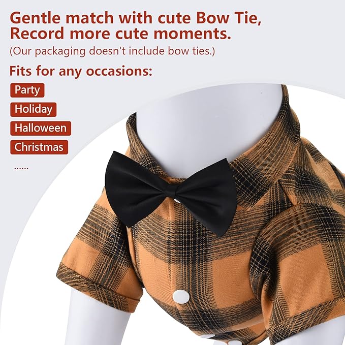 Koneseve Dog Shirt Plaid Dog Clothes for Medium Large Dogs Boy Girl Soft Pet T-Shirts Breathable Outfit Adorable Costume Grid Clothing Birthday Thanksgiving Christmas Sweater Apparel (Yellow; 5XL)