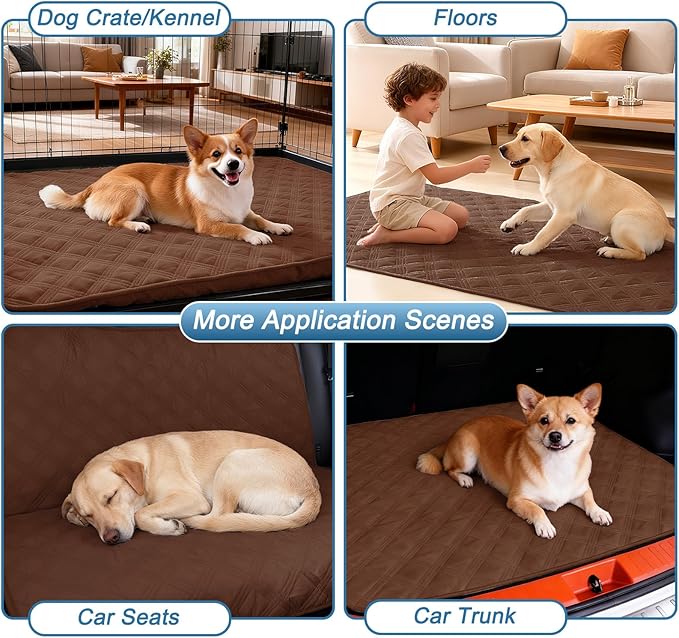 hyha Waterproof Dog Blanket, Reversible Pet Bed Blanket, Soft Sofa Couch Cover for Dogs Washable, Waterproof Pet Couch Covers for Sofa Puppy Cats Furniture Protector(40"x70", Brown/Chocolate)