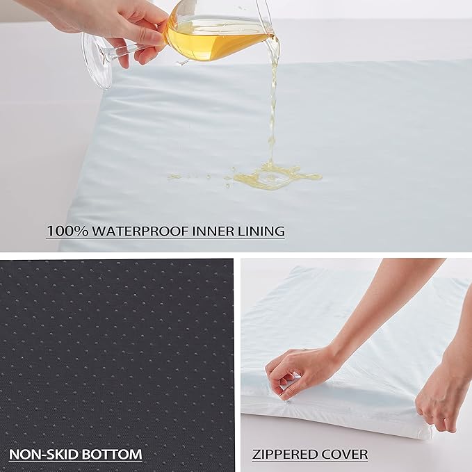 Medium Dog Beds for Medium Dogs, Memory Foam Dog Bed, Orthopedic Small Dog Bed with Washable Cover & Waterproof Liner, Plush Puppy Bed with Anti-Slip Bottom (29’’x 18’’)