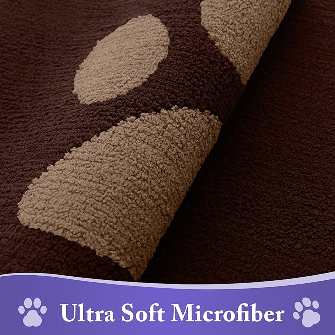 Buganda Dog Door Mat for Muddy Paws, Absorbent Dirt Trapper Non Slip Indoor Doormats, Washable Low-Profile Mat for Mud Dogs, Entryway Carpet for Inside Floor (70x47 Inches, Brown)