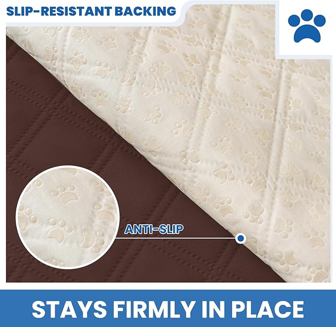 Waterproof Dog Bed Cover, Non-Slip Dog Blanket for Couch, Couch Covers for Dogs Washable, Pet Blanket for Furniture, Pet Bed Mat for Sofa, Car, Pet Supplies (82x102 Inch, Coffee)