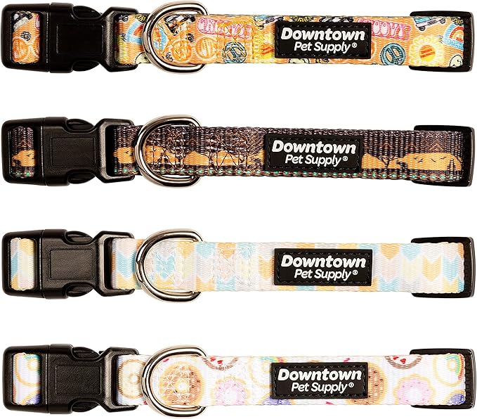 Downtown Pet Supply - Best & Fancy Dog Collar - Lightweight Adjustable with Quick Buckle & D-Ring - Hand Wash Safe - Donut - M - Medium