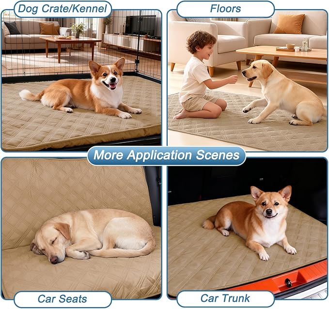 hyha Waterproof Dog Blanket, Reversible Pet Bed Blanket, Soft Sofa Couch Cover for Dogs Washable, Waterproof Pet Couch Covers for Sofa Puppy Cats Furniture Protector(40"x50", Camel/Beige)