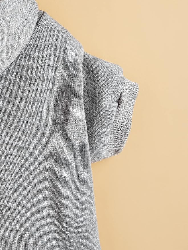 QWINEE Basic Dog Hoodie Sweatshirt Puppy Sweater Warm Cat Costumes Pet Clothes for Chihuahua Puppy Kitten Small Medium Dogs Light Grey Small
