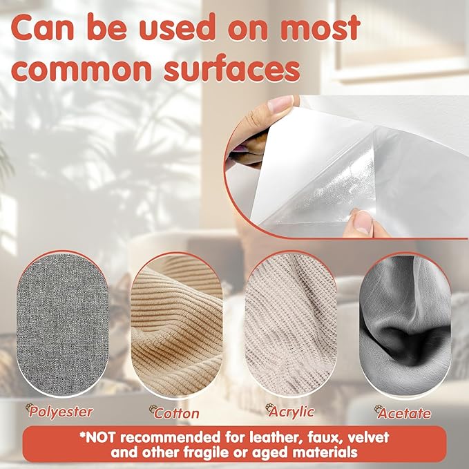 18 PCS Large Cat Scratch Furniture Protector, Transparent Couch Protector from Cat Claws, Single-Sided Self Adhesive Anti Pet Deterrent Sofa Cover, 17IN (Pack of 2)