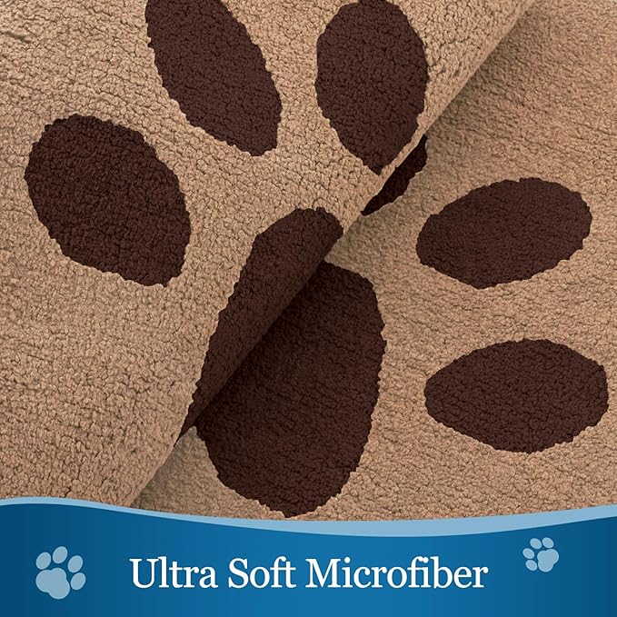 Buganda Dog Door Mat for Muddy Paws, Absorbent Dirt Trapper Washable Indoor Doormats, Non Slip Low-Profile Mud Mat for Dogs, Front Entrance Doormat for Inside Floor (47x24 Inches, Beige)