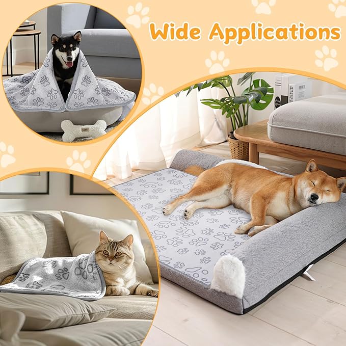 Dog Blankets for Small, Medium Dogs, Puppy Blanket Washable, Dogs Essentials for Puppies, Cat (32" x 24",2)