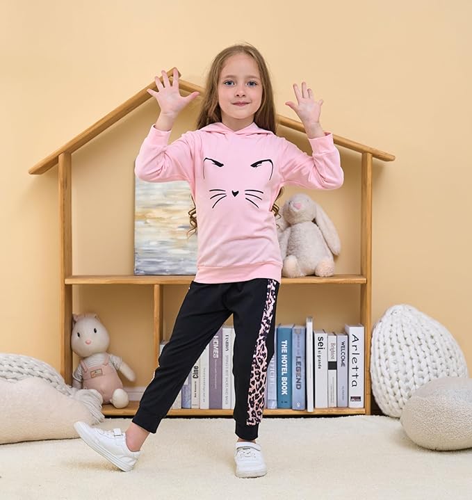 Toddler Baby Girls Clothes Long-sleeve Tie Dye Hoodie Sweatshirt Pants Hooded Outfit Set