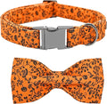 Halloween Dog Collar, Pet Collar Dog Bow Pumpkin Pet Collar Girl Boy Holiday Pet Dogs Collar Gift Bow Dogs Collar Cute Soft Puppy Collar for X-Large Dog