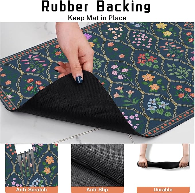 Absorbent Pet Dog Bowl Mat for Food and Water, Pet Cat Food Feeding Mat with Non Slip Rubber Backing, Dog Food Mats for Floors Waterproof, 16"x24"