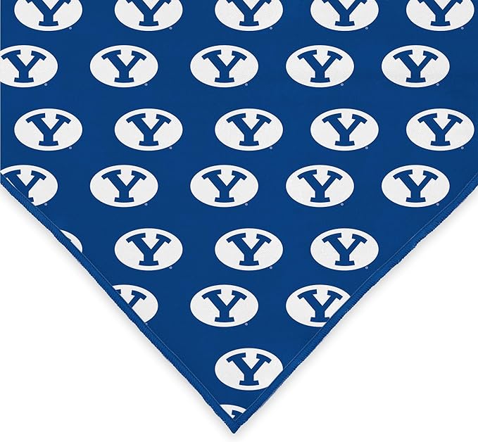 BYU Cougars Officially Licensed Bandana for Dogs and Cats | Fits Pets Great Gift Idea | Easy-to-Tie (Large, 28")
