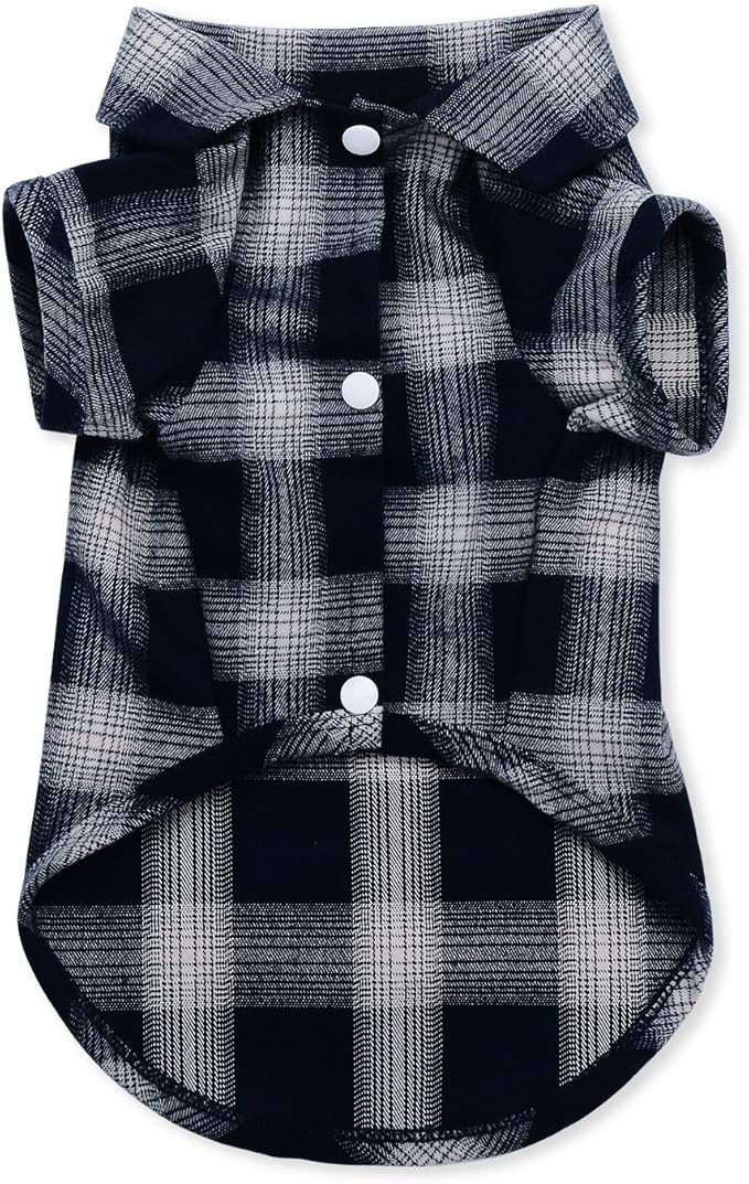 Koneseve Dog Shirt, Pet Plaid Clothes Shirt T-Shirt, Sweater Bottoming Shirt for Small Dog Cat Puppy Grid Adorable Wearing Stylish Cozy Halloween,Christmas Costumes (Blue;XL/Extra Large)