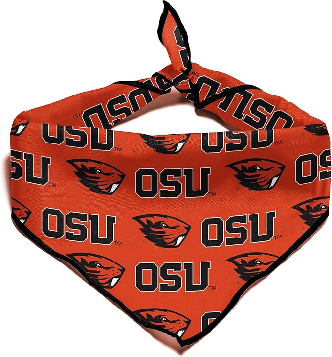 Oregon State Beavers Officially Licensed Bandana for Dogs and Cats | Fits Pets Great Gift Idea | Easy-to-Tie (Small, 13")