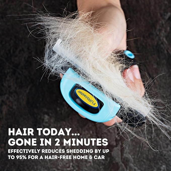 DakPets Deshedding Tool | Stainless Steel Grooming Brush for Shedding Fur Removal - Cats and Dogs