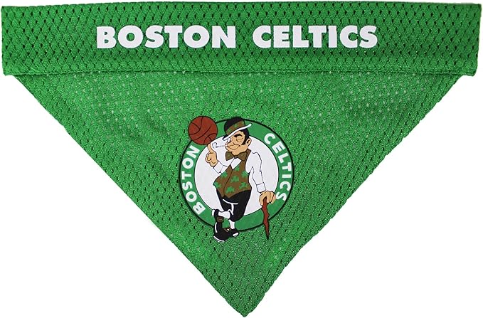 Pets First NBA Boston Celtics Reversible Bandana Size XX-Large for Dogs & Cats. 2 Sided Sports Bandana, Premium Embroidery Team Logo, Many NBA Teams Available