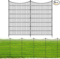 5 Panels No Dig Dog Fence Outdoor for Yard, 48 in(H) X 13.13 ft(L) Decorative Tall Garden Fence Animal Barrier, Rustproof Metal Wire Garden Edging and Borders, Temporary Fencing Stakes