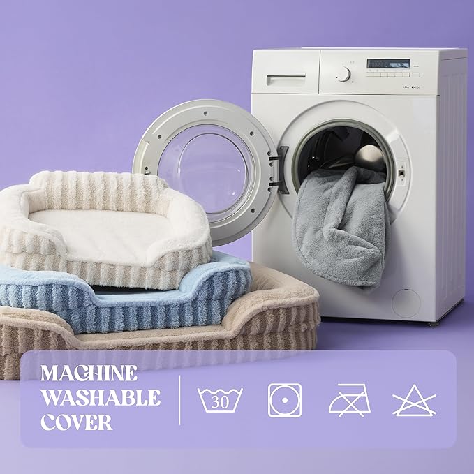 LE SURE Cute Dog Beds for Extra Large Dogs, Orthopedic Waterproof XL Pet Bed with Sides, High Back Non-Slip and Egg-Crate Foam Big Dog Couch Sofa with Washable Removable Cover, Grey
