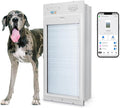 New, Power Pet Automatic ROLL UP Door by High Tech Pet Brand - Motorized Panel Rolls Up - Pet Operated - WiFi App Control - 24/7 Exit & Entry Timers - Airtight - Security Panel (Wall Mount, X-Large)
