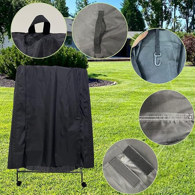 J&C Large Bird Cage Cover 420D Bird Cage Covers Heavy Duty Birdcage Cover Waterproof Bird Cage Covers for Night Blackout Sunlight Patio Birdcage Covers Birdcage Accessories