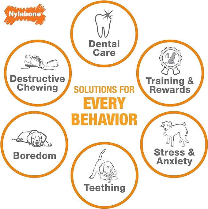 Nylabone Power Chew Ring Bone Chew Toy, Dog Toys for Aggressive Chewers, Flavor Medley, X-Small - Up to 15 lbs. (Pack of 2)
