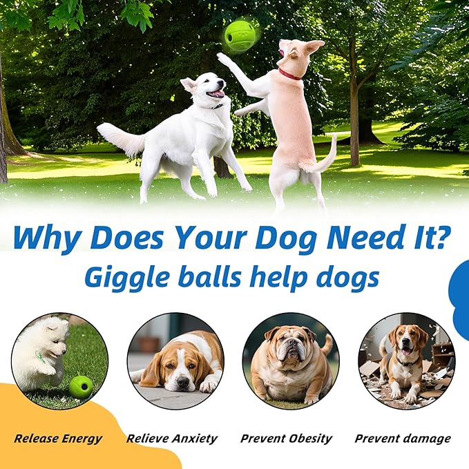 Dog Toys Ball, Interactive Dog Ball, No Paint, Gibbering Sound with Surface Concave Lines, XL, 5.51 in (14 cm)
