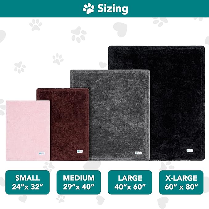 PetAmi Pink Fluffy Soft Dog & Cat Blanket, Sherpa Fleece, Calming Pet Blanket Throw for Bed & Sofa, X-Large 60x80