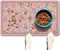 Absorbent Pet Dog Bowl Mat for Food and Water, Pet Cat Food Feeding Mat with Non Slip Rubber Backing, Dog Food Mats for Floors Waterproof, 17"x30"