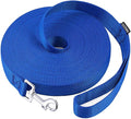 AmaGood Dog/Puppy Obedience Recall Training Agility Lead-15 ft 20 ft 30 ft 50 ft Long Leash-for Dog Training,Tie Out,Play,Safety,Camping (50 feet, Blue)