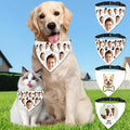 Funny Personalized Dog Bandana Custom Face Design, Custom Dog Bandana with Name, Pet Scarf for Small Medium Large Dogs Personalized Pet Accessories (Funny Style, Large)