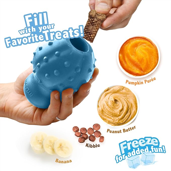 Nylabone Treatin' Cone Strong Stuffable Chew Toy for Dogs, Natural Rubber Fillable Treat Toy, Treat Dispensing Dog Toy, Bacon Flavor, Large Dogs - Up to 50 lbs, 1 Count