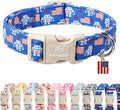 4th of July Dog Collar, Robot Star-Spangled Patriotic Dog Collars for Giant Large Dogs, Adjustable Lightweight Quick-Release Buckle Collar for Boy&Girl Dogs XL