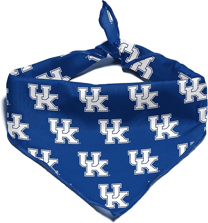Kentucky Wildcats Officially Licensed Bandana for Dogs and Cats | Fits Pets Great Gift Idea | Easy-to-Tie (Small, 13")