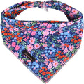 ARING PET Floral Dog Bandanas, Blue Pink Orange Flowers Pet Bandana Scarf Triangle Bibs for Puppy Small Medium Large Boy Girl Dogs Cats-S