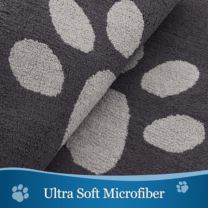 Buganda Dog Door Mat for Muddy Paws, Absorbent Dirt Trapper Washable Indoor Doormats, Non Slip Low-Profile Mud Mat for Dogs, Front Entrance Doormat for Inside Floor (59x20 Inches, Dark Grey)