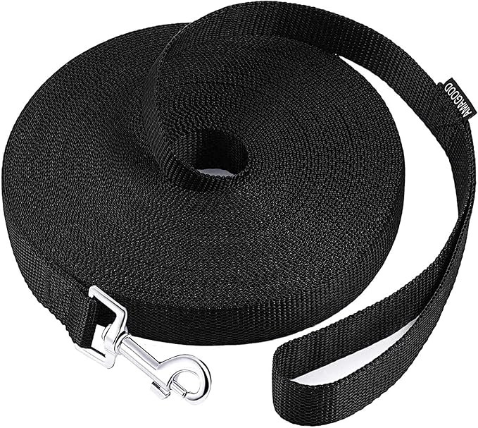 Dog Leashes,Long Dog Leashes for Puppy Training,15FT 20FT 30FT 50FT 100 FT Long Puppy Lead for Large Medium Small Dogs Outside Walking, Playing(30 feet, Black)