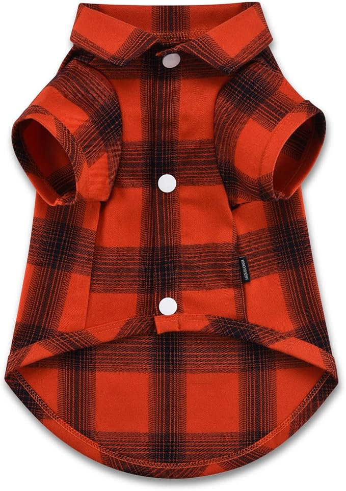 Koneseve Dog Shirt Plaid Dog Clothes for Medium Large Dogs Boy Girl Soft Pet T-Shirts Breathable Outfit Adorable Costume Grid Clothing Birthday Thanksgiving Christmas Sweater Apparel (Red#1; 4XL)