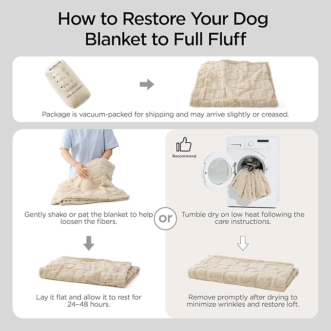Bedsure Dog Blanket for Small Dogs Washable - Fluffy Fuzzy Puppy Cat Blanket with Premium 300GSM Coral Fleece Soft for Pet Kitten Doggy, Brown, 25x35IN