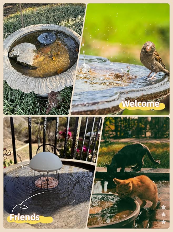 Bird Bath Purification Disk, 99.99% Copper Disc for Bird Bath Copper Disk Cleaner Safe for Outside Birds Fountain Disc Accessories, Fit for Outdoor Birdbath Bowl (3 pcs)