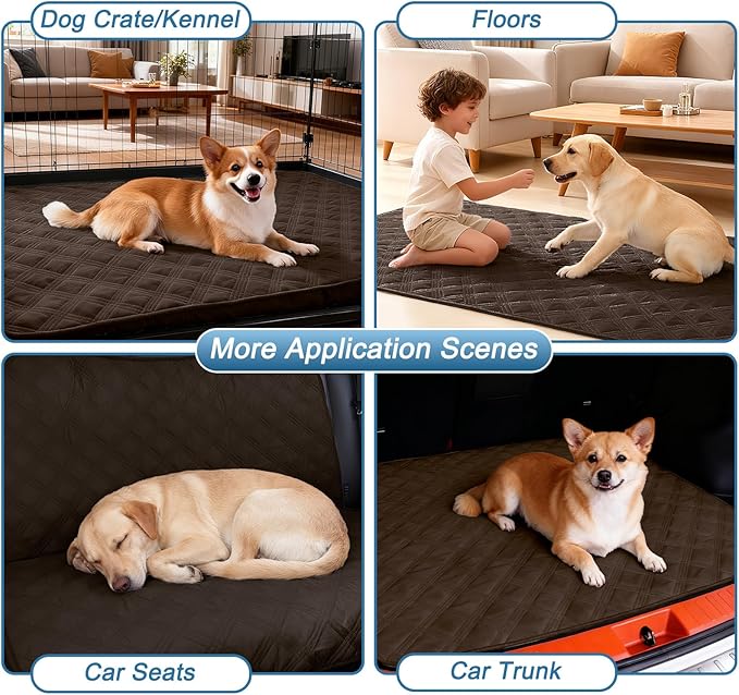 hyha Waterproof Dog Blanket, Reversible Pet Bed Blanket, Soft Sofa Couch Cover for Dogs Washable, Waterproof Pet Couch Covers for Sofa Puppy Cats Furniture Protector(30"x53", Chocolate/Beige)