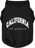 Discover Cozy Cotton Canine Wear: Soft, Lightweight, and Breathable Dog Shirt Vest with Eye-Catching Graphics(California), Keeping Your Furry Friend Warm and Comfy! Black XXS