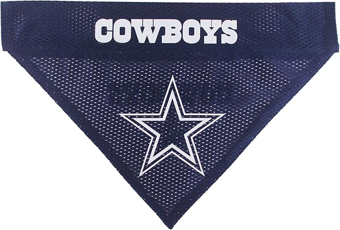 Pets First NFL Dallas Cowboys Reversible Bandana Size XX-Large for Dogs & Cats. 2 Sided Sports Bandana, Premium Embroidery Team Logo, Many NFL Teams Available
